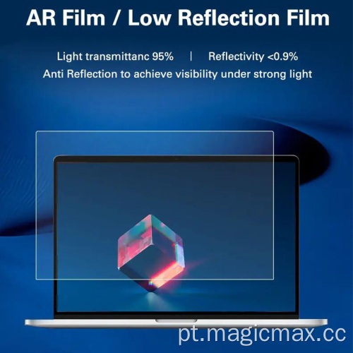 Filtro de tela do computador Proteja o filme anti -reflexão dos olhos